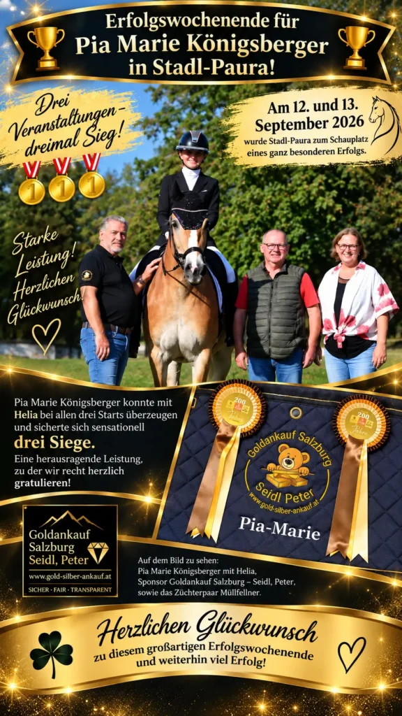 Flyer Gratulation Pia Marie Königsberger